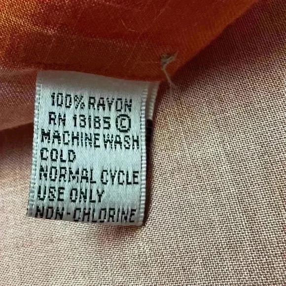 Pierre Cardin Orange Floral Button Down Shirt - Picture 4 of 5